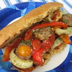 Red Pepper, Fennel and Sausage Grinder