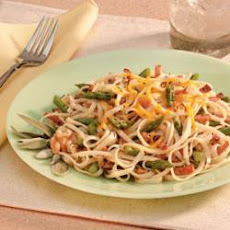 Asparagus Ham Fettuccine