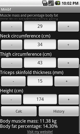 Muscle mass body fat