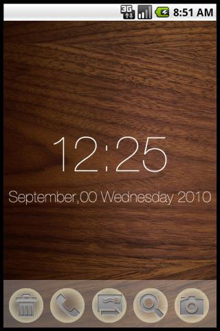 WALNUT Clock Live Wallpaper