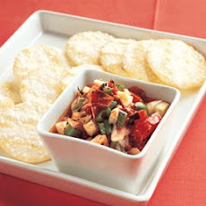 Grilled Chile Salsa with Rice Crackers