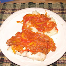 Sea Bass With Sicilian Pepper Sauce