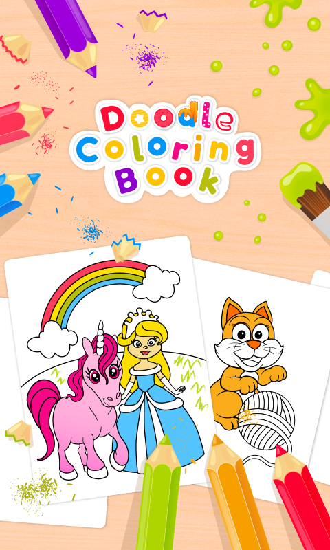 Android application Doodle Coloring Book screenshort