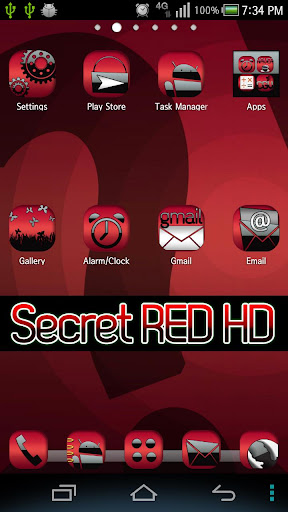 主題 SecretRED HD Go Launcher