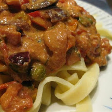 Pasta With Kalamata Olives and Roasted Grape Tomato Sauce