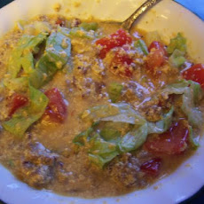 Triple D Cheeseburger Soup