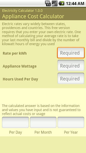 Electricity Calculator