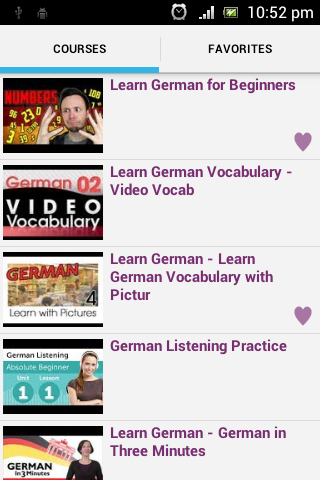 Android application German Courses for  Beginner screenshort