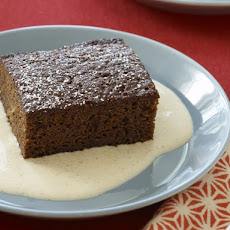 Gingerbread with Spiced Creme Anglaise