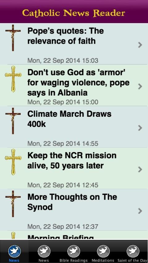 Android application Catholic Reader screenshort