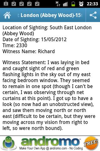 London UFO Sightings