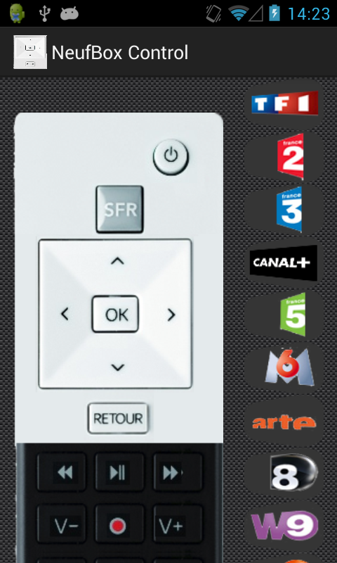 Android application NeufBox Télécommande screenshort