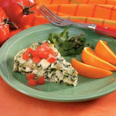 Crustless Mushroom-Spinach Quiche