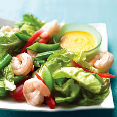 Shrimp and Snap-Pea Salad with Ginger Dressing