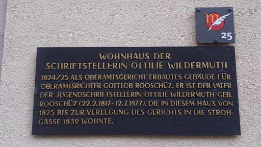 Wohnhaus Der Schriftstellerin Ottilie Wildermuth