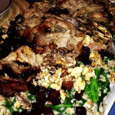 Balsamic Glazed Pork with Grains and Greens