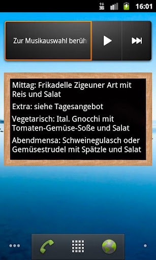 Uni Koblenz cafeteria widget