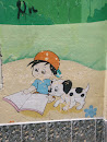 Study with the Dog Mural