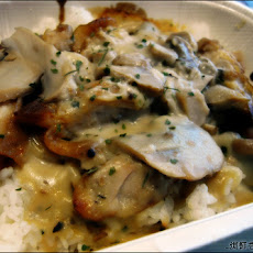 Baked Chicken With Lime,scallions, Mushrooms & Capers