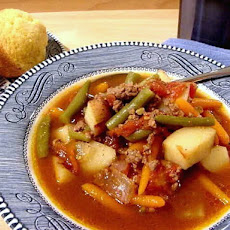 Hamburger Vegetable Soup - Crock Pot