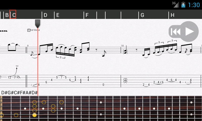 Android application Guitar Pro screenshort
