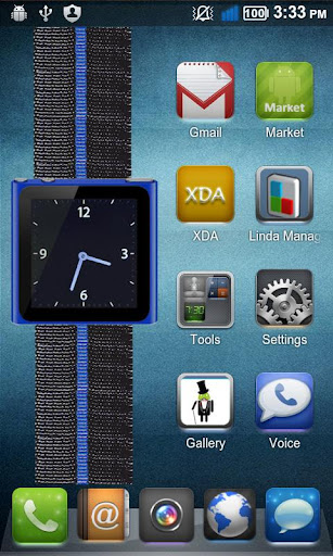 Blue Nano Wrist Watch Clock