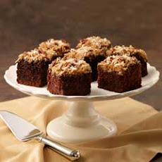 Pecan Coconut Topped Chocolate Cake