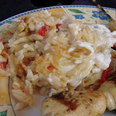 Baked Orzo With Peppers and Cheese