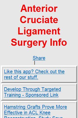 【免費醫療App】ACL Surgery-APP點子