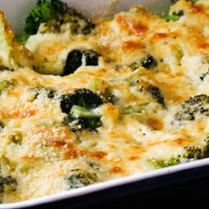Broccoli Gratin with Swiss and Parmesan