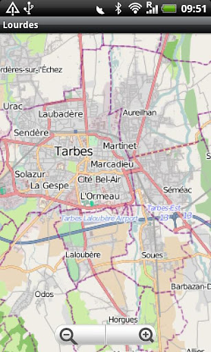 Tarbes Lourdes Street Map