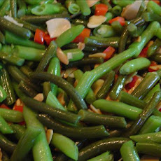 Sauteed Garlic Scapes (Or Green Beans)With Red Pepper & Almonds