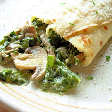 Savory Mushroom, Spinach & Cheese Crepes