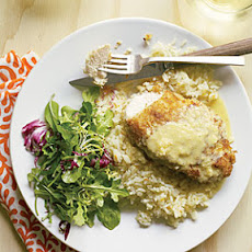 Macadamia Chicken with Orange-Ginger Sauce and Coconut Pilaf