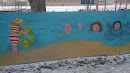 Swimming People's Painting on Wall
