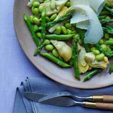 Artichoke, Edamame, and Asparagus Salad