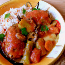 East-Meets-West Thai Red Curry Chicken with Leeks and Shiitake Mushrooms