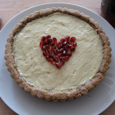 Maple Hazelnut Tart w/Pomegranate Syrup