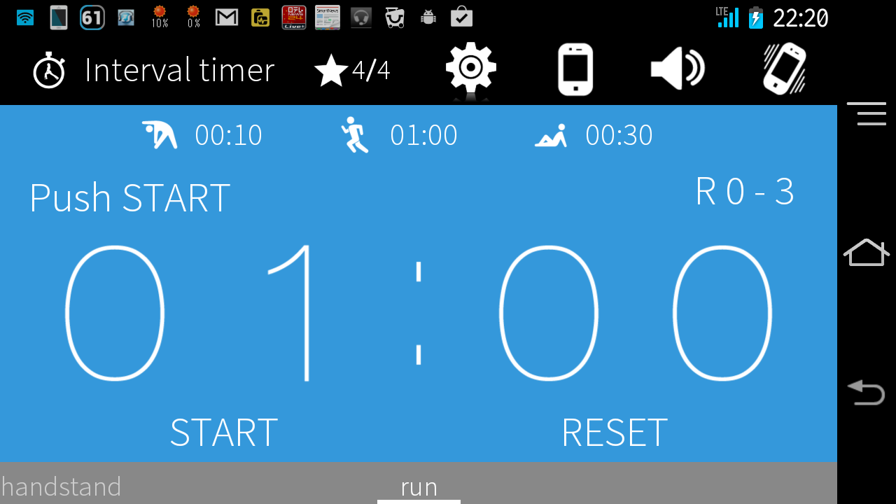 Android application Interval Timer+ HIIT Training screenshort
