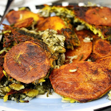 Persian Tahdeeg (Rice and Potatoes)