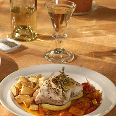 Roasted Wild Striped Bass with Peperonata