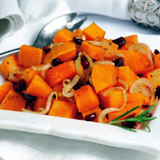 Baked Butternut Squash and Cranberries