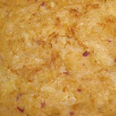 Mashed Potato, Rutabaga, And Parsnip Casserole With Caramelized Onions
