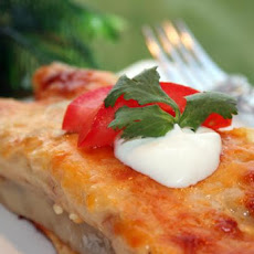 Chicken and Black Bean Enchiladas in Sour Cream Sauce