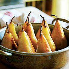 Caramelized Pears with Toasted Hazelnuts and Chocolate Sorbet