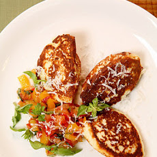 Fried Ricotta With a Little Tomato Salad