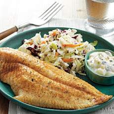 Pan-Fried Catfish with Cajun Tartar Sauce