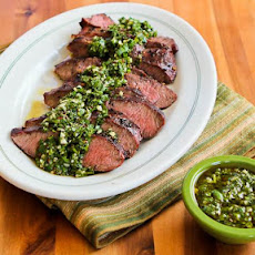 Grilled Flat Iron Steak Recipe with Chimichurri Sauce