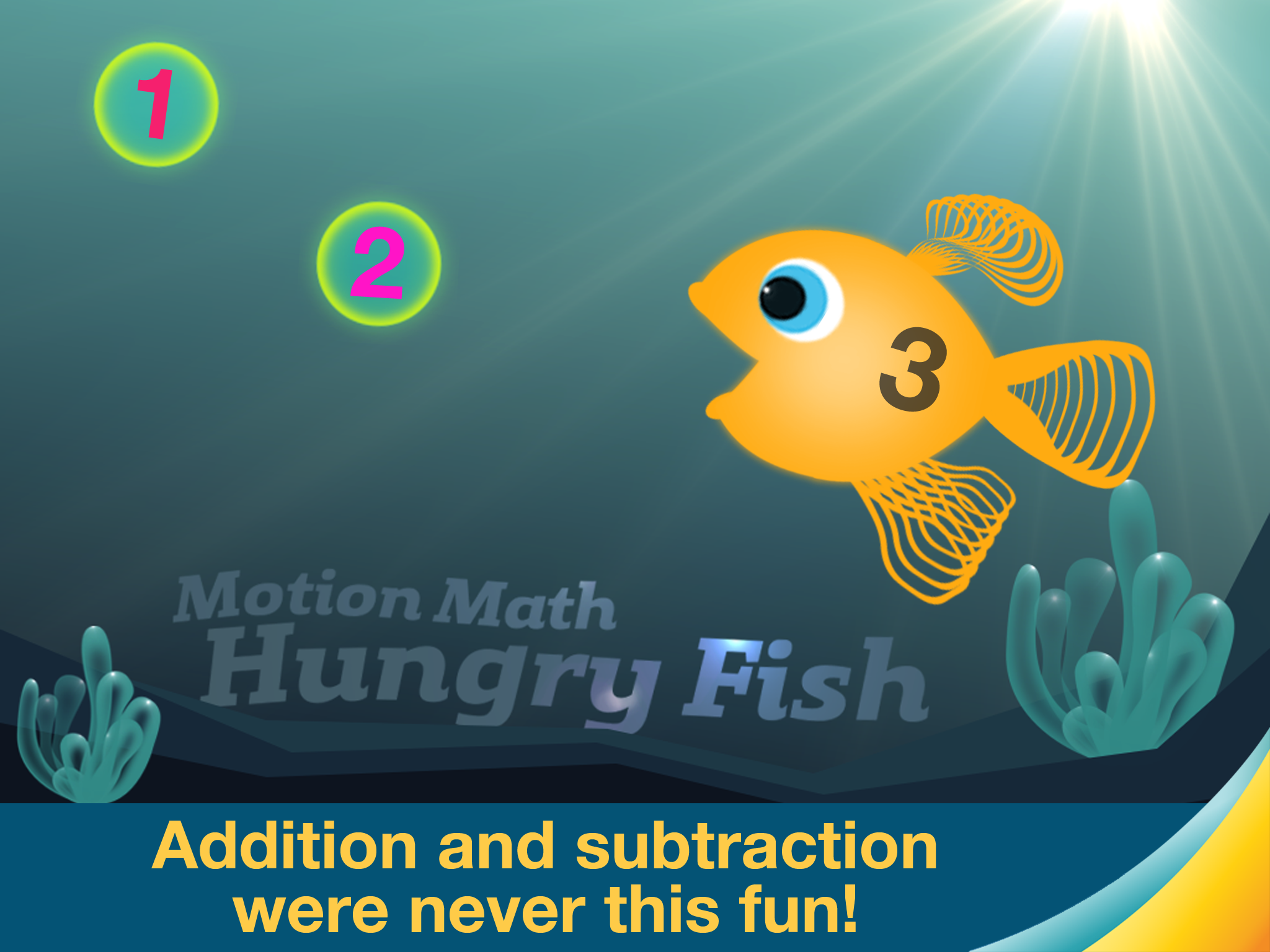 Android application Motion Math: Hungry Fish screenshort