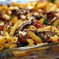 Baked Ziti with Spinach and Tomatoes